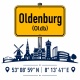 Tasse »Oldenburg Ortsschild & Skyline«
