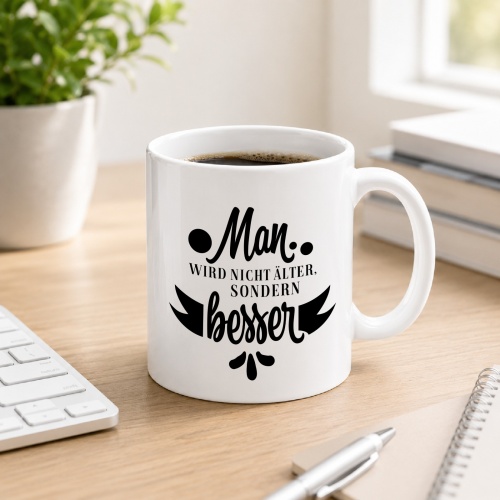 Tasse »Man wird nicht älter, sondern...