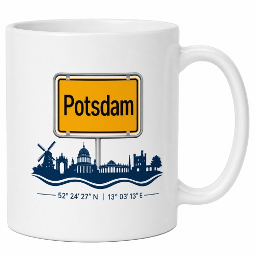 Tasse »Potsdam Skyline & Ortsschild«