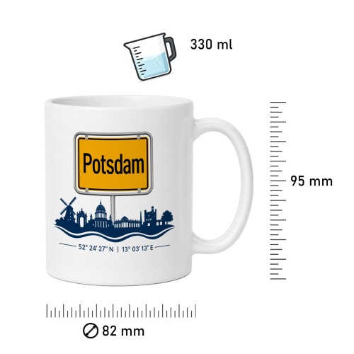 Tasse »Potsdam Skyline & Ortsschild«