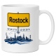 Tasse »Rostock Skyline Ortsschild«