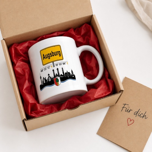 Tasse »Augsburg Skyline & Ortsschild«