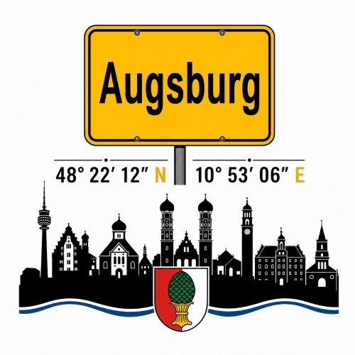 Tasse »Augsburg Skyline & Ortsschild«