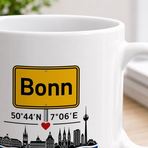 Tasse »Bonn Skyline & Herz«