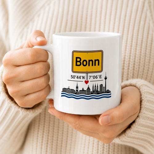 Tasse »Bonn Skyline & Herz«