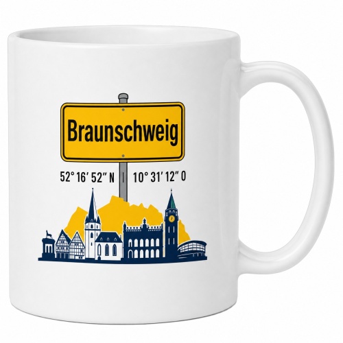 Tasse »Braunschweig Skyline & Ortsschild«