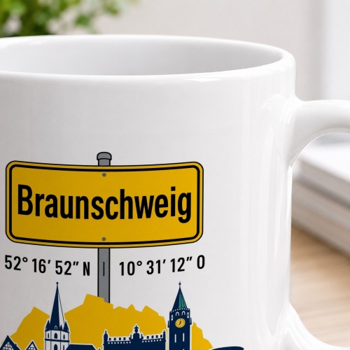 Tasse »Braunschweig Skyline & Ortsschild«