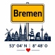 Tasse »Bremen Skyline mit Herz«