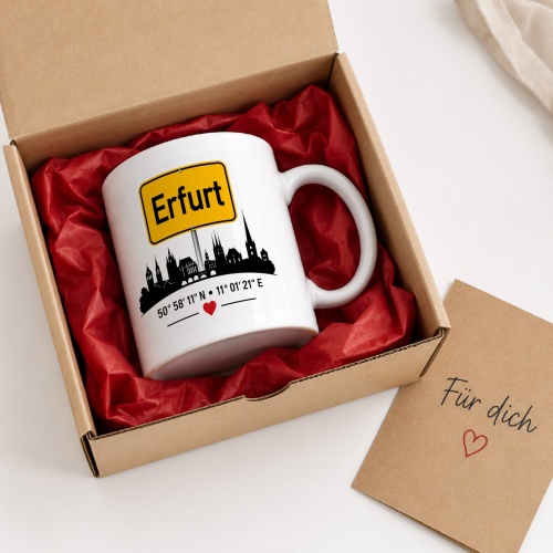 Tasse »Erfurt Skyline & Herz«