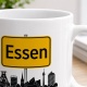 Tasse »Essen Skyline mit Ortschild«