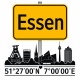 Tasse »Essen Skyline mit Ortschild«
