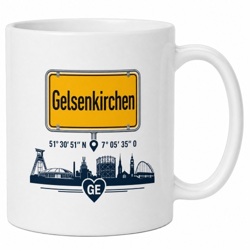 Tasse »Gelsenkirchen Skyline & Ortsschild«