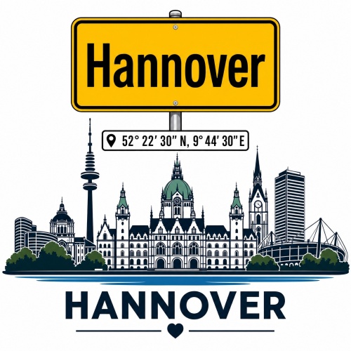 Tasse »Hannover Skyline mit Ortsschild«