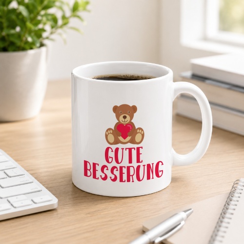 Tasse »Gute Besserung« mit Teddy-Motiv