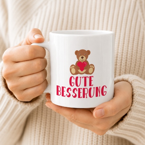 Tasse »Gute Besserung« mit Teddy-Motiv