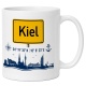 Tasse »Kiel Städteschild & Skyline«