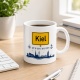 Tasse »Kiel Städteschild & Skyline«