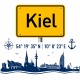 Tasse »Kiel Städteschild & Skyline«