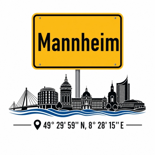Tasse »Mannheim Skyline & Ortsschild«