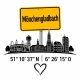 Tasse »Mönchengladbach Skyline mit Koordinaten«
