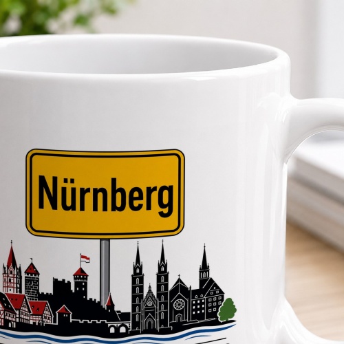 Tasse »Nürnberg Skyline & Ortsschild«