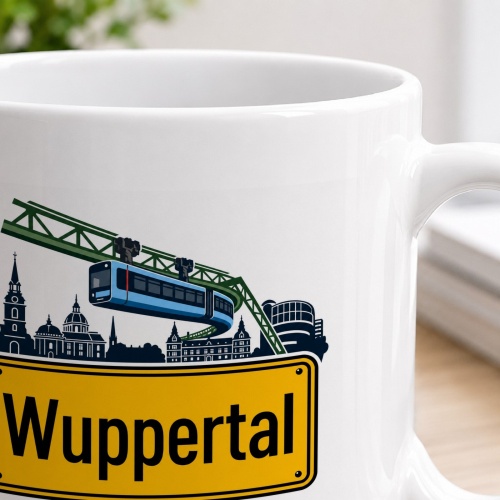 Tasse »Wuppertal Skyline & Schwebebahn«