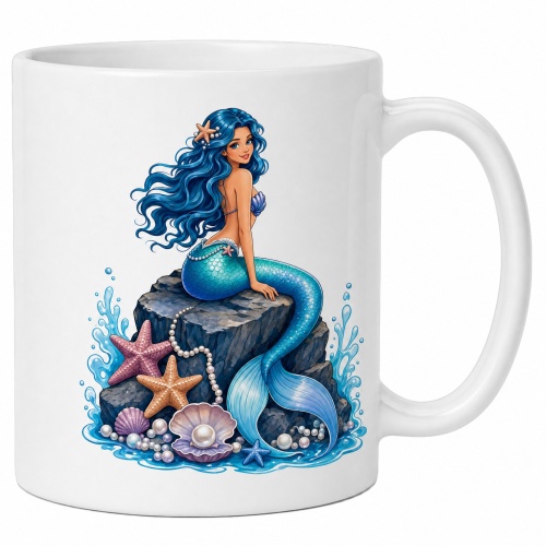 Tasse »Meerjungfrau auf Felsen«