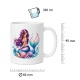 Tasse »Meerjungfrau mit Muscheln & Wellen«