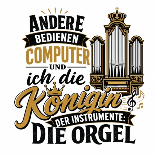 Tasse »Andere bedienen Computer - ich die Königin: Die Orgel«