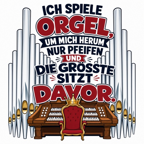 Tasse »Ich spiele Orgel, um mich herum nur Pfeifen...«