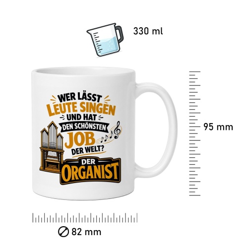 Tasse »Wer lässt Leute singen… Der Organist«