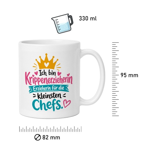 Tasse »Ich bin Krippenerzieherin – Erzieherin für die kleinsten Chefs«