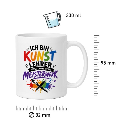 Tasse »Ich bin Kunstlehrer – Meisterwerk«