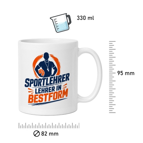 Tasse »Sportlehrer - Lehrer in Bestform«