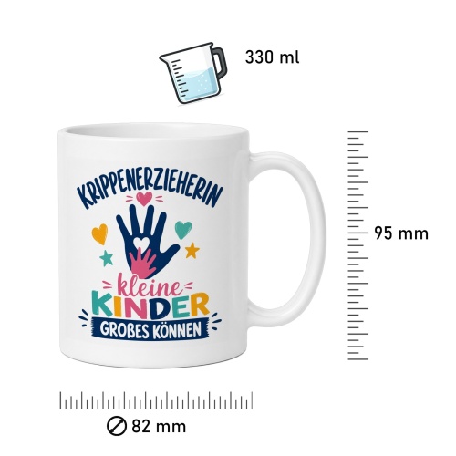 Tasse »Krippenerzieherin kleine Kinder großes Können«