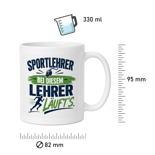 Tasse »Sportlehrer – Bei diesem Lehrer läufts«