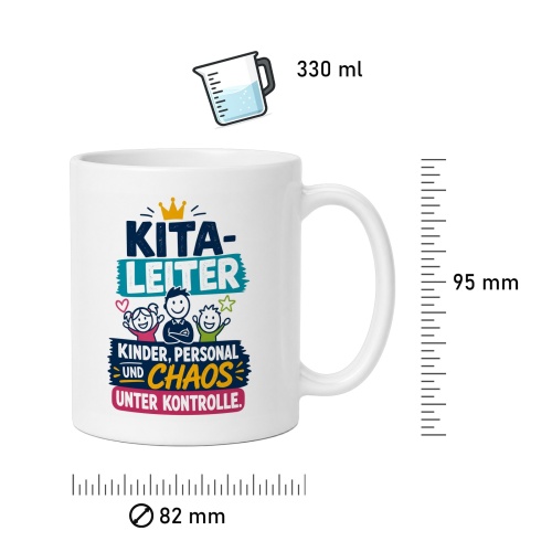 Tasse »Kita-Leiter: Kinder, Personal und Chaos unter Kontrolle«