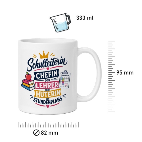 Tasse »Schulleiterin – Chefin der Lehrer«