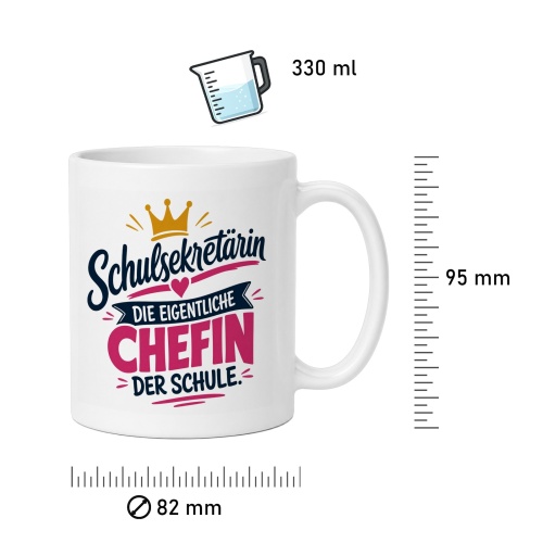 Tasse »Schulsekräterin – Die eigentliche Chefin«