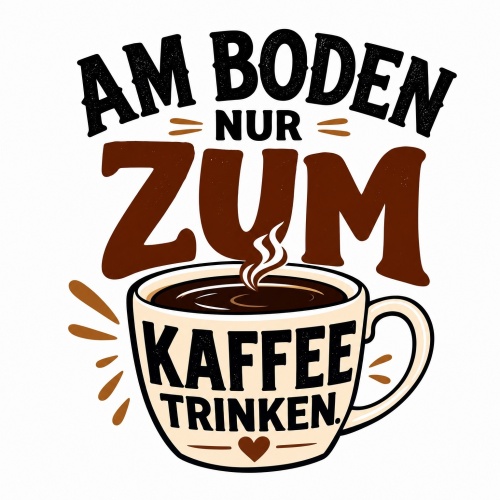 Tasse »Am Boden nur zum Kaffee trinken«