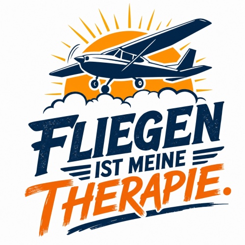 Tasse »Fliegen ist meine Therapie«