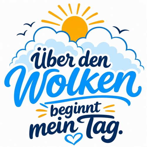 Tasse »Über den Wolken beginnt mein Tag«