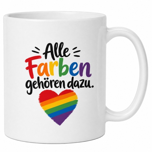 Tasse »Alle Farben gehören dazu«