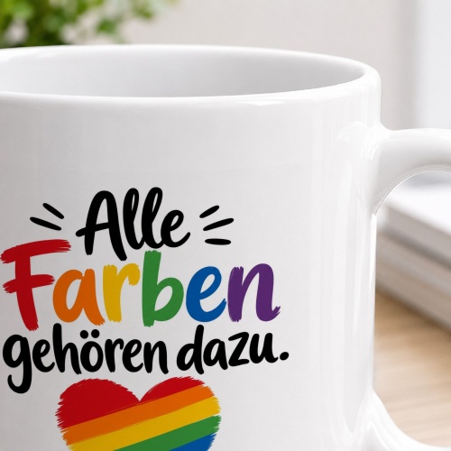 Tasse »Alle Farben gehören dazu«