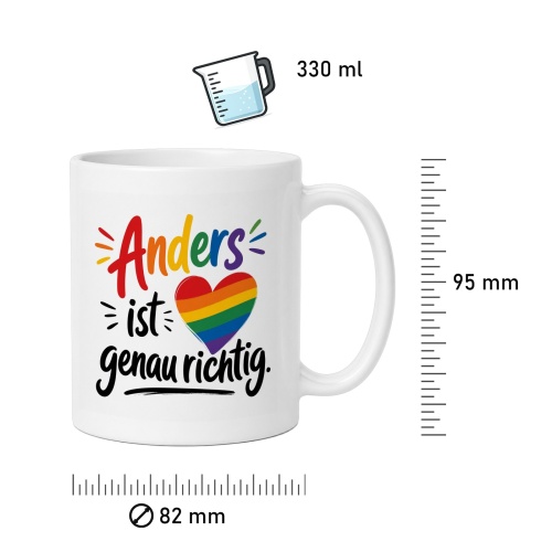 Tasse »Anders ist genau richtig.«