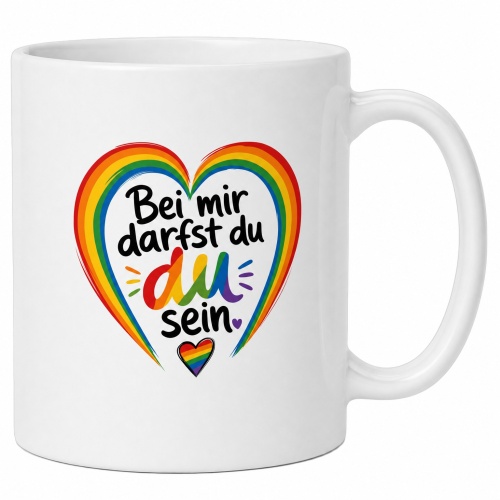 Tasse »Bei mir darfst du du sein«
