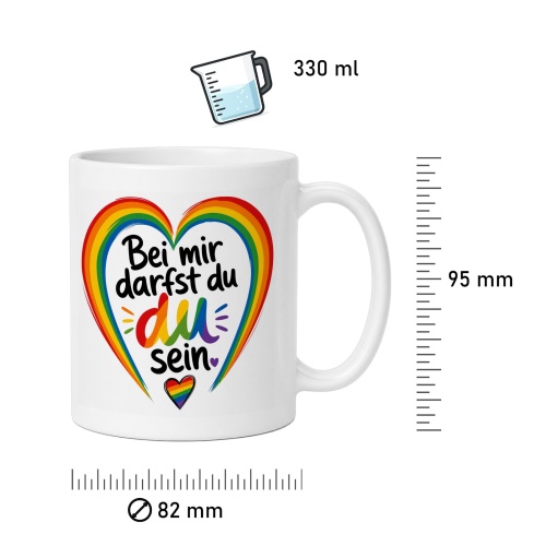 Tasse »Bei mir darfst du du sein«