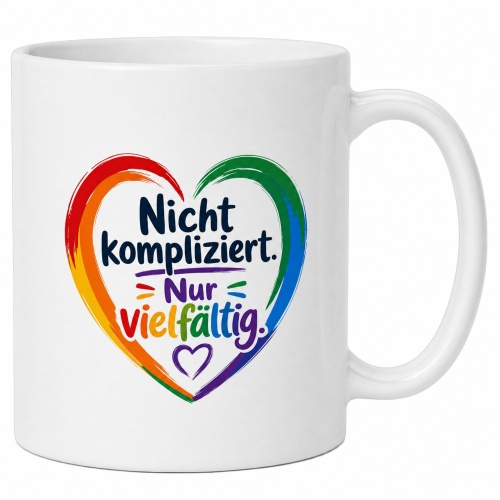 Tasse »Nicht kompliziert. Nur vielfältig.«