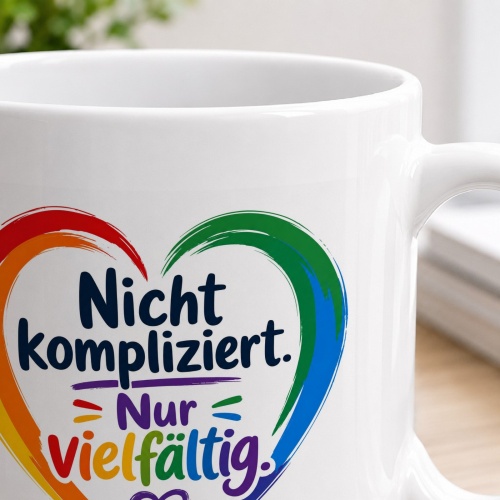 Tasse »Nicht kompliziert. Nur vielfältig.«