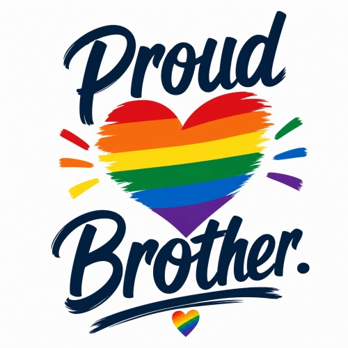 Tasse »Proud Brother« mit Regenbogen-Herz